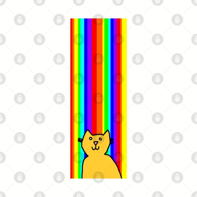 Gold at the end of the Rainbow is a Kitty Cat by ellenhenryart