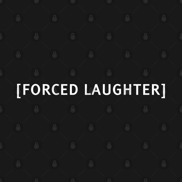 Forced Laughter Funny Meme Costume Closed Captions and Subs by Teeworthy Designs