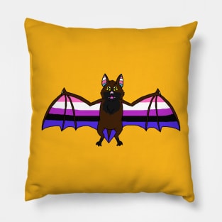 Genderfluid Pride Bat Pillow