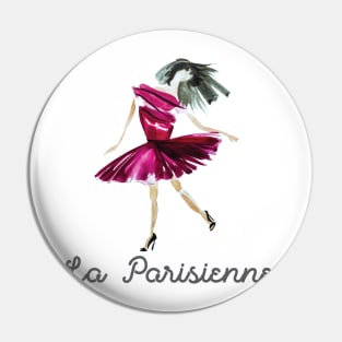 La Parisienne in red dress Pin