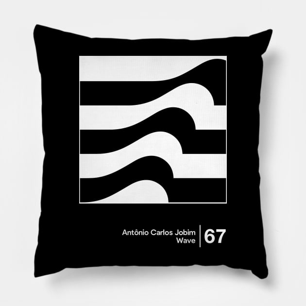 Wave / Minimal Style Graphic Artwork Design Pillow by saudade