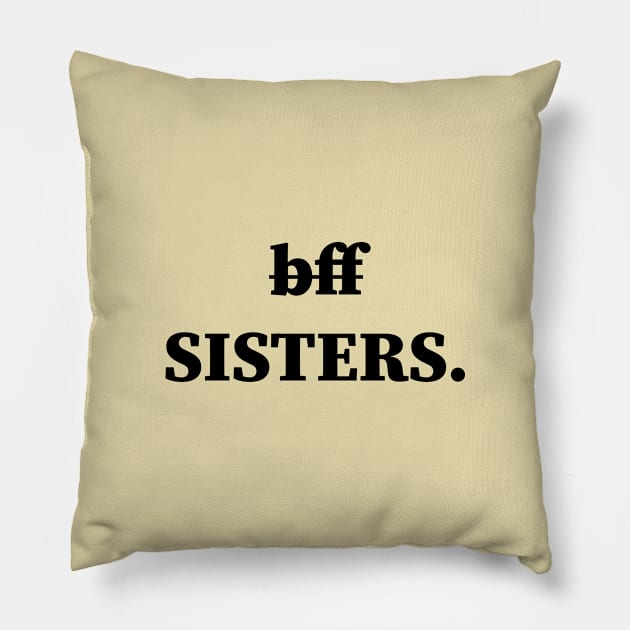 Bff Sisters Pillow by Souna's Store