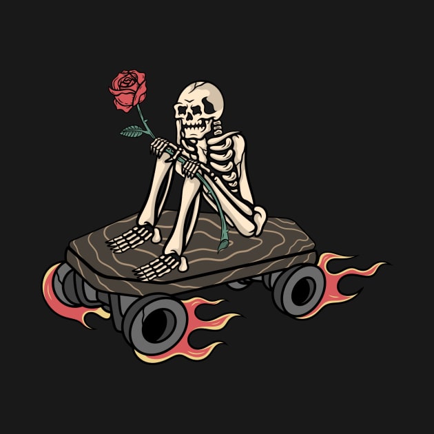 Upset Skater, Upset Skull, Skate on Board by gggraphicdesignnn