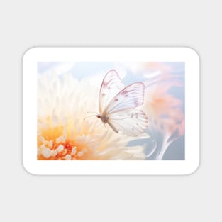 Butterfly Flower Nature Serene Tranquil Magnet