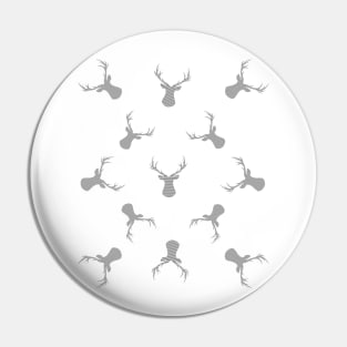 Deer pattern - gray. Pin