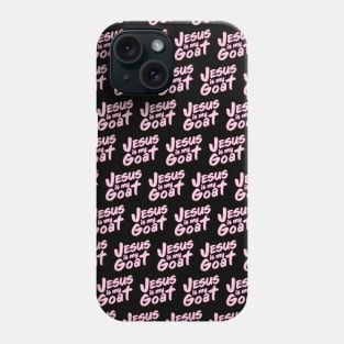 Jesus is my Goat - Neon Pink Pattern Phone Case