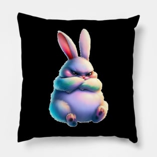 Angry rabbit Pillow