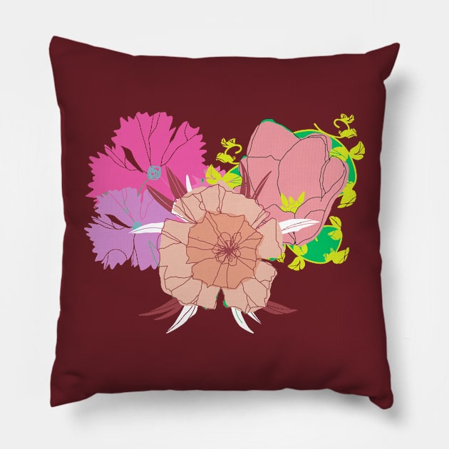 floral art Pillow by a2nartworld