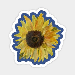 Sunflower on Blue Background Magnet