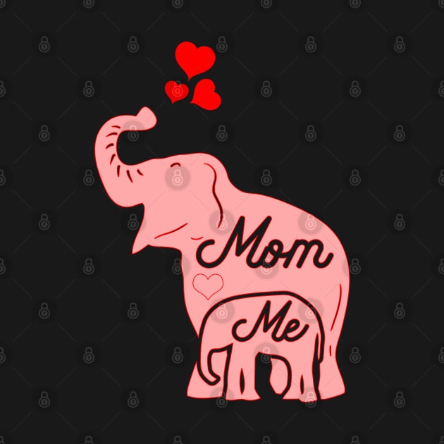 Elephant Mom and Me. For Mom, Mummy, Mum or Mother by BecomeAHipsterGeekNow