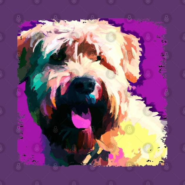 Soft Coated Wheaten Terrier Pop Art - Dog Lover Gifts by PawPopArt