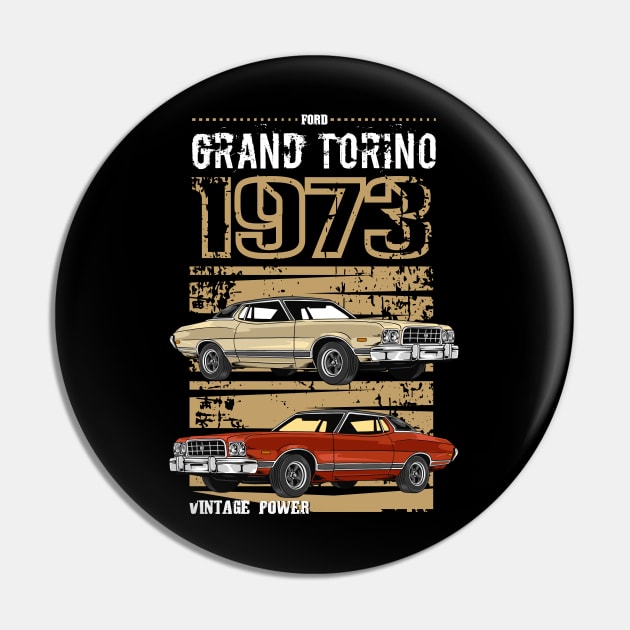 Classic V8 Torino Car Pin by milatees