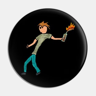 Molotov Cocktail Pin