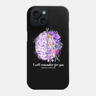 I Will Remember For You Butterfly Alzheimer's Awareness Phone Case