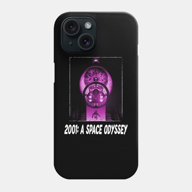 Kubrick's Odyssey 2001 Space Movie Graphic Tee Collection Phone Case by WildenRoseDesign1