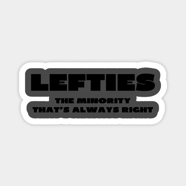 Lefties the minority Magnet by IOANNISSKEVAS