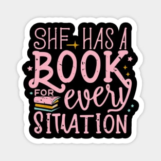 she has a book for every situation Magnet