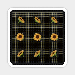 Sunflowers caro design Magnet