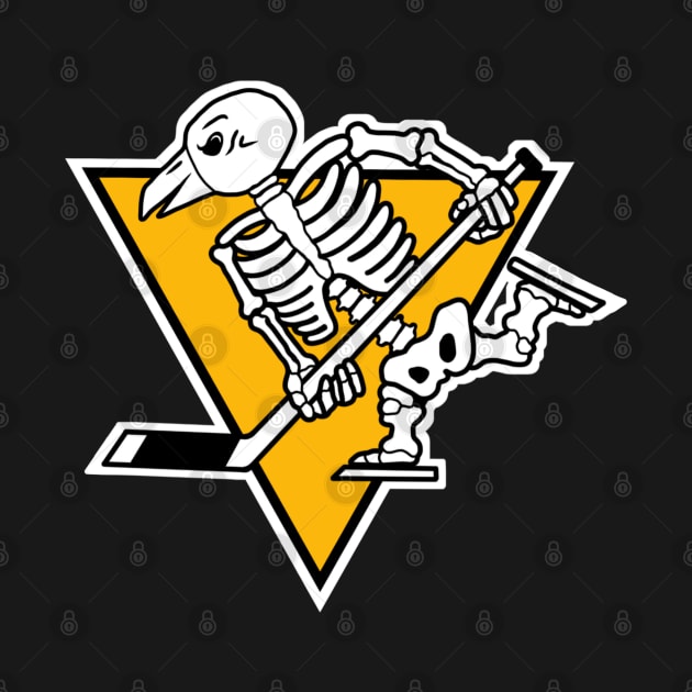 PENGUINS SKULL HOCKEY by BURN444