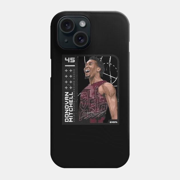 Donovan Mitchell Cleveland Card Phone Case by danlintonpro