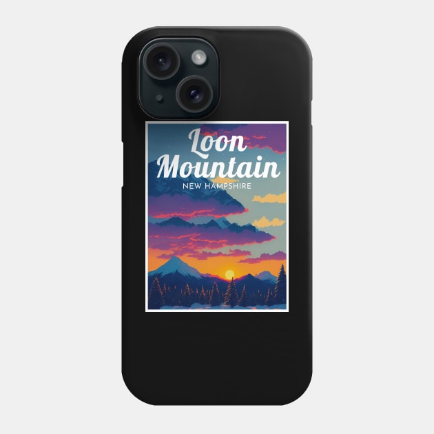 Loon Mountain New Hampshire United States ski Phone Case by UbunTo