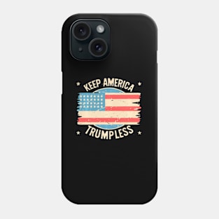 Keep America Trumpless American Flag Map Phone Case