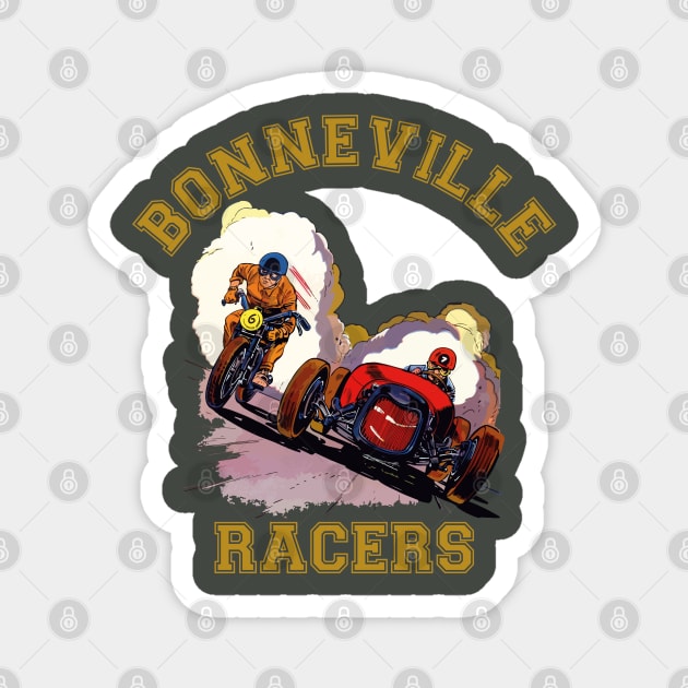 "Bonneville Racers" Magnet by MultistorieDog