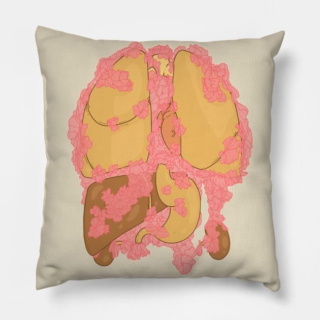 "Blooming" organism Pillow by KamyShek89