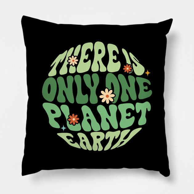 There Is Only One Planet Earth Pillow by FrancisDouglasOfficial