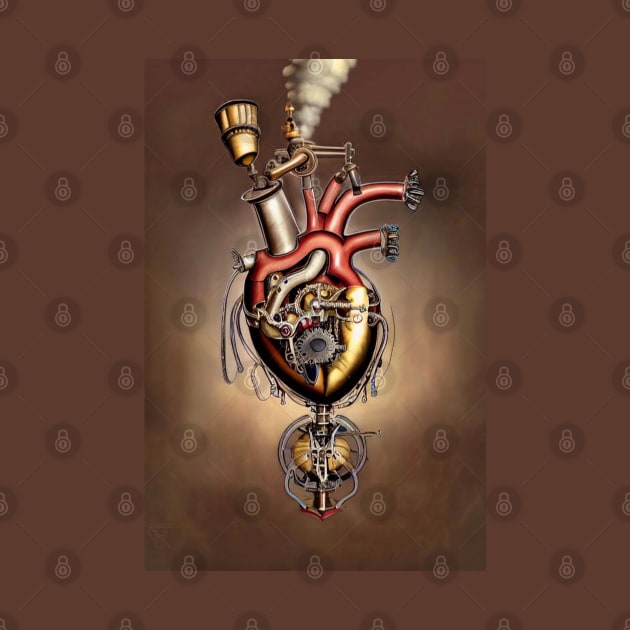 Steampunk mechanical heart by Dendros-Studio