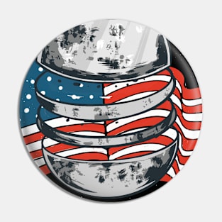 american shirt, moon shirt, american flag, gift t-shirt Pin