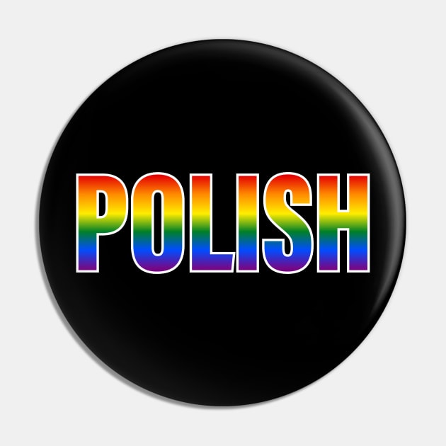 Rainbow Polish LGBTQ Pride Pin by Rainbow Nation