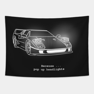 Hidden headlamps on Ferrari F40 Tapestry