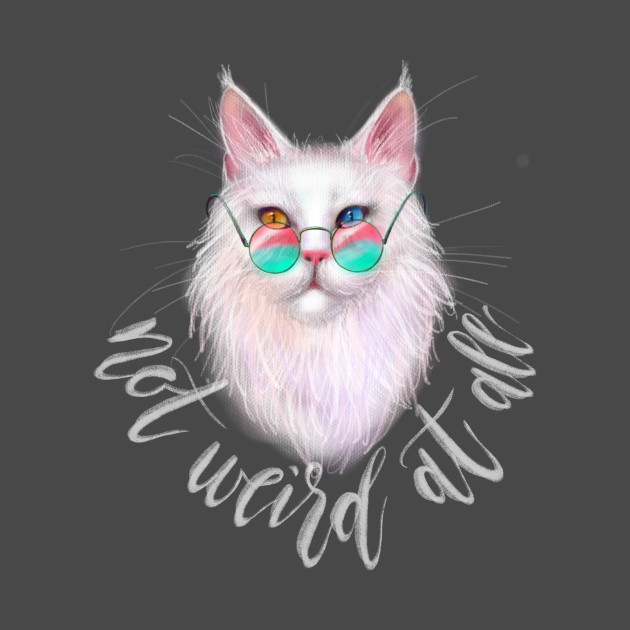 White Maine Coon Cat With Different Colored Eyes And Calligraphy Maine Coon Cat Painting Mug Teepublic