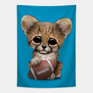 Cheetah Cub Playing With Football Tapestry