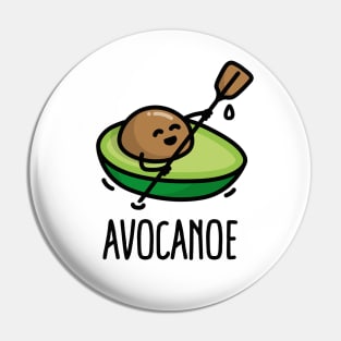 Avocanoe funny canoe canoeing avocado pun paddling kayak Pin