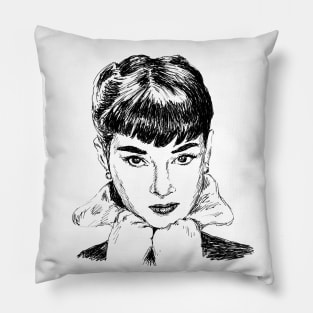 Audrey Hepburn Print Pillow