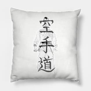 Karate Kanji w/ Tough Guy Silhouette Pillow