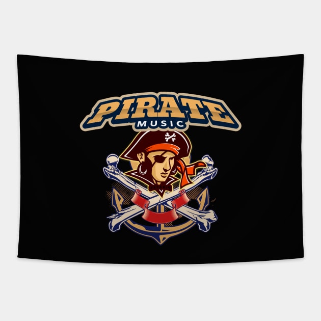Pirate Music hoodie Patch t-shirt Tapestry by bert englefield 