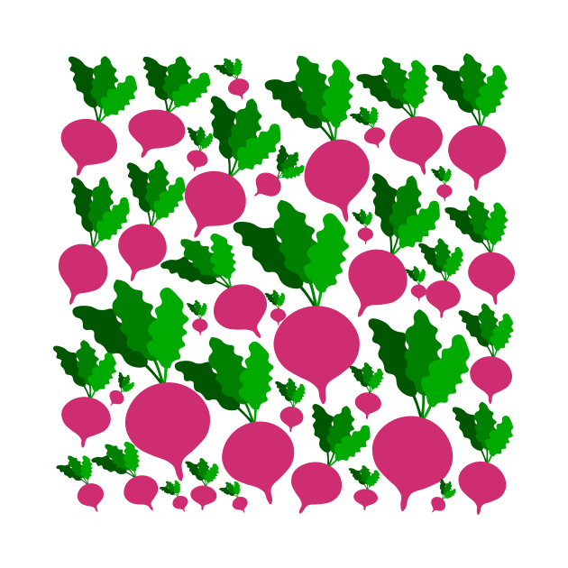 Radish vegetable pattern by Baobabprintstore