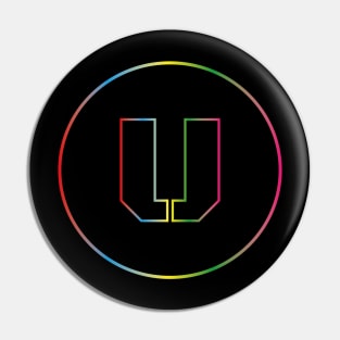 letter U colorful design Pin