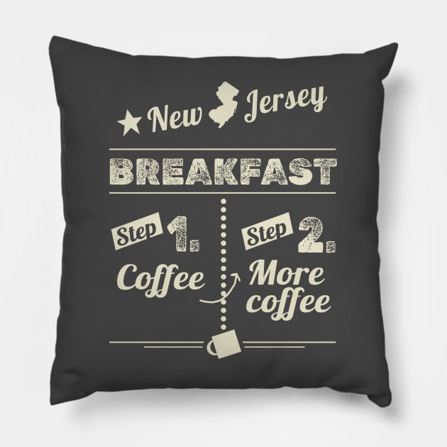 New Jersey Breakfast Pillow by ArtOnTheRun