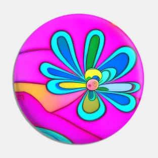 Psychedelic Flower 2 | AI Generated design by @remlorart Pin