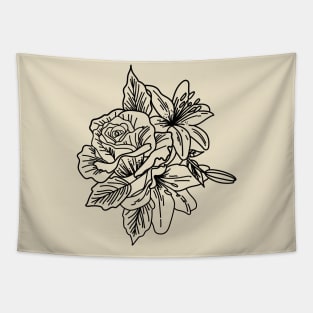 Rose and lilies Tapestry