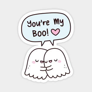 Cute Hugging Ghosts You're My Boo BFF Magnet