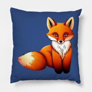 Cute Fox transparent background Pillow