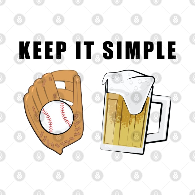 Keep It Simple - Baseball and Beer by DesignWood-Sport