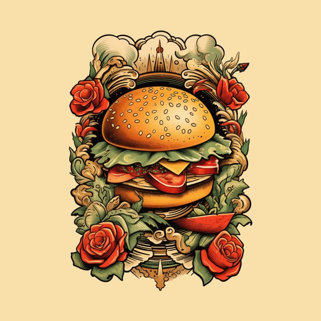 Hamburger Tattoo by JunkyDotCom