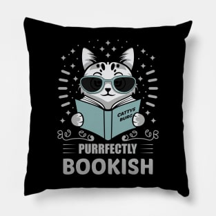 Purrfectly Bookish Pillow