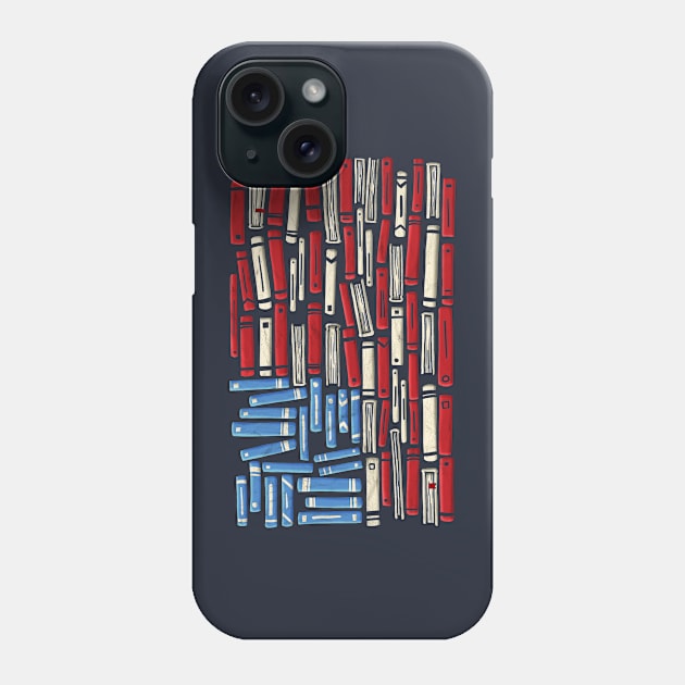 America the Bookshelf Phone Case by BignellArt